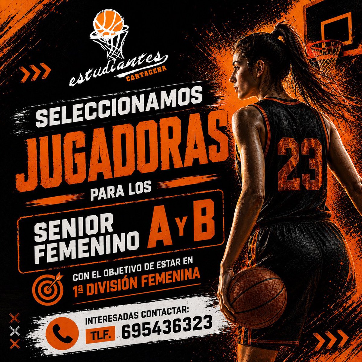 cbestuct's tweet photo. 𝐒𝐄𝐍𝐈𝐎𝐑 𝐅𝐄𝐌𝐄𝐍𝐈𝐍𝐎 𝐀 𝐘 𝐁
Seleccionamos jugadoras senior, con el objetivo de estar en 1ª División femenina.
¿Quieres ser uno de ellas?
¡¡Pásate y entrena con nosotras hasta el 19 de junio!!

¿𝐓𝐄 𝐀𝐓𝐑𝐄𝐕𝐄𝐒 𝐀 𝐏𝐑𝐎𝐁𝐀𝐑❓

🧡🖤🏀🏀 https://t.co/pUrVNNiuUh