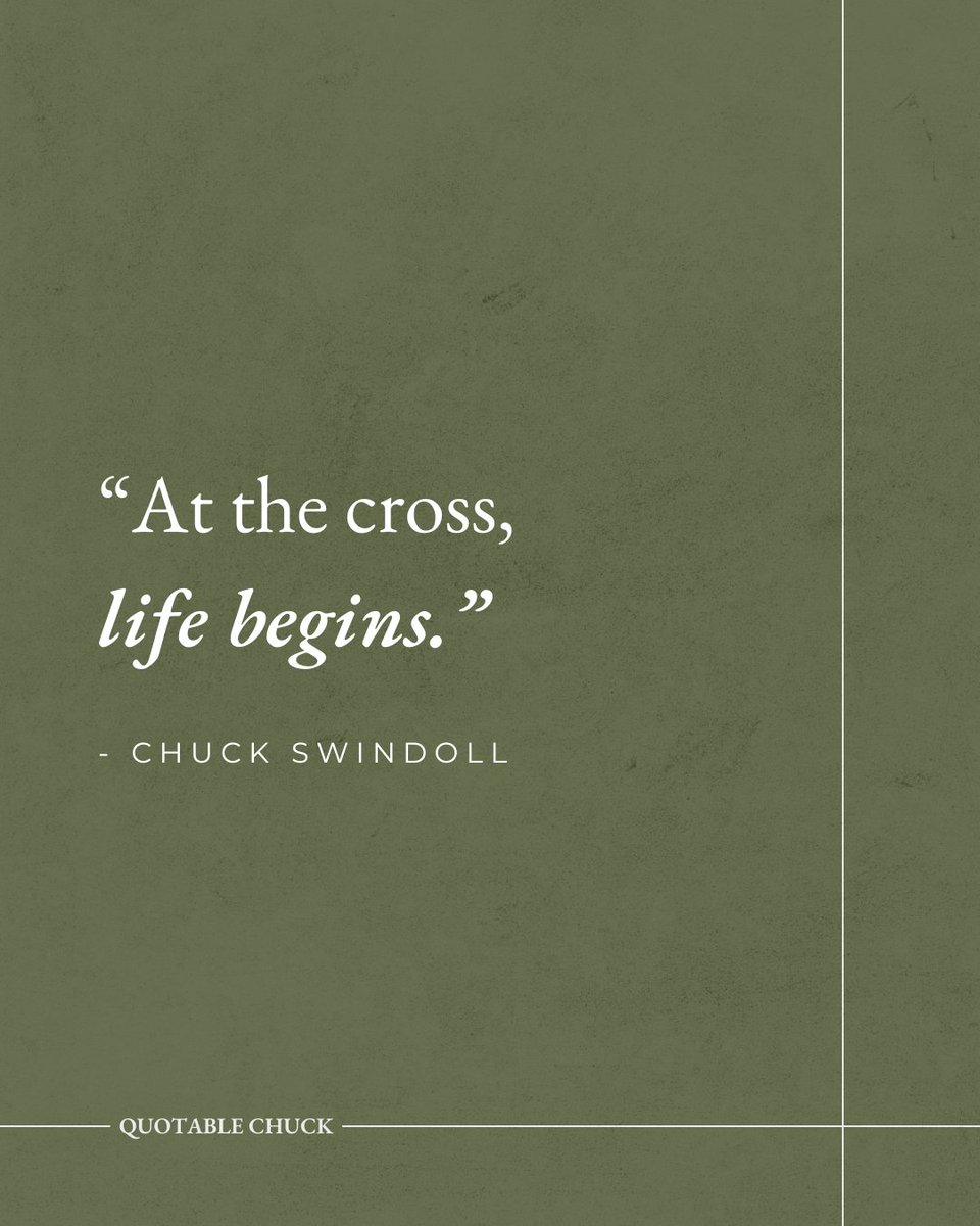 chuckswindoll's tweet photo. The cross isn't just where sin ends. It's where real living begins.

"Therefore, if anyone is in Christ, he is a new creation. The old has passed away; behold, the new has come." — 2 Corinthians 5:17 (ESV)

Whatever you're carrying today, whatever you've been told disqualifies you — the cross is still the starting line. And it's never too late to begin.