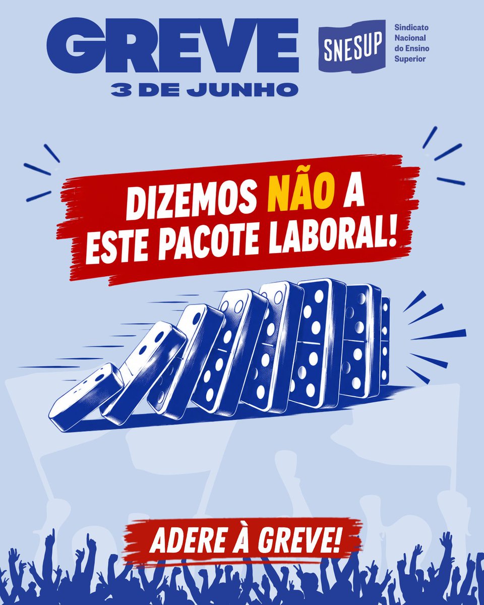 SNESup_ASDI's tweet photo. 📢A mobilização e solidariedade entre todos os trabalhadores do sector público e do sector privado é essencial neste momento que exige uma mensagem clara contra os retrocessos laborais.

Adere à Greve!

Juntos somos mais fortes! 💪 https://t.co/PuLkO8WfI9