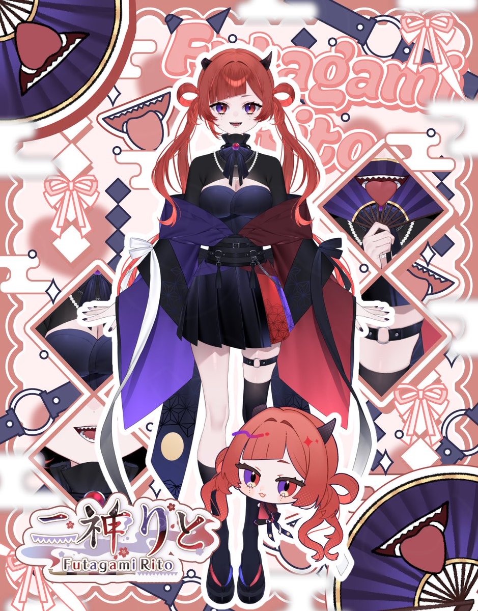 FutagamiRito's tweet photo. ⟡꙳#立ち絵公開 ⟡꙳
 
地獄生まれ人間界育ち👹二神りと
ついにLive2Dになるヨ~❕

😈7・8月頃YouTube配信デビュー予定

🪭以下、無限募集♾
･古参になってくれるリスナー
･コラボ等仲良くしてくれるV

♡↺💬巡回❕

#VTuber準備中
#6月のVTuberフォロー祭り‍ https://t.co/tInWw810Q3