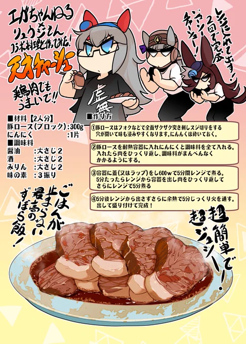 エガちゃんねる×リュウジさんコラボ料理
「天才チャーシュー」作ってみた! #ウマ娘
 #エガちゃんねる #バズレシピ #ずぼら飯 