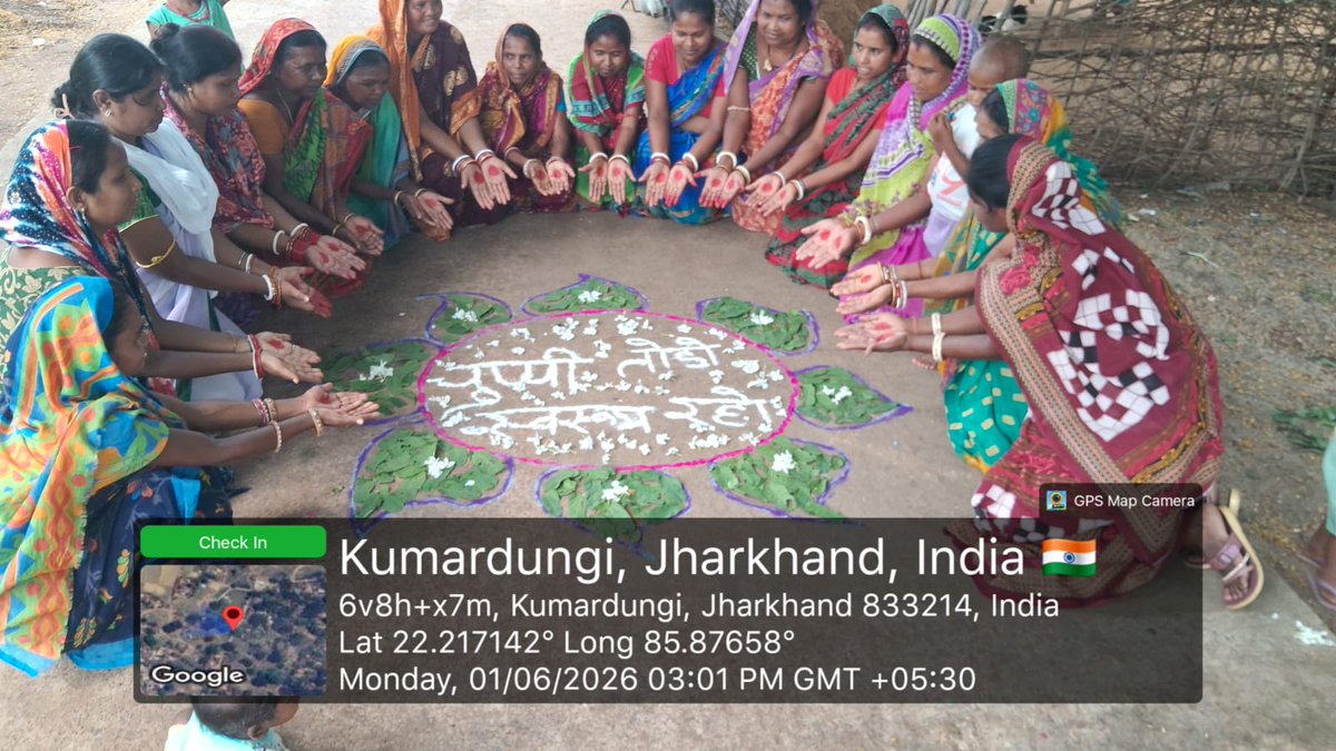 jjmpsinghbhum's tweet photo. #चुप्पी_तोड़ो_स्वस्थ_रहो_अभियान चरण-VII के अंतर्गत दिनांक 01.06.2026 को पश्चिमी सिंहभूम जिले की विभिन्न पंचायतों में किशोरियों एवं महिलाओं के बीच MHM विषय पर विभिन्न जागरूकता कार्यक्रम, #RedDotChallenge किया गया।
#ProjectBadlaw
@DC_Chaibasa
@Swachhjhar https://t.co/aka6Uxyvde