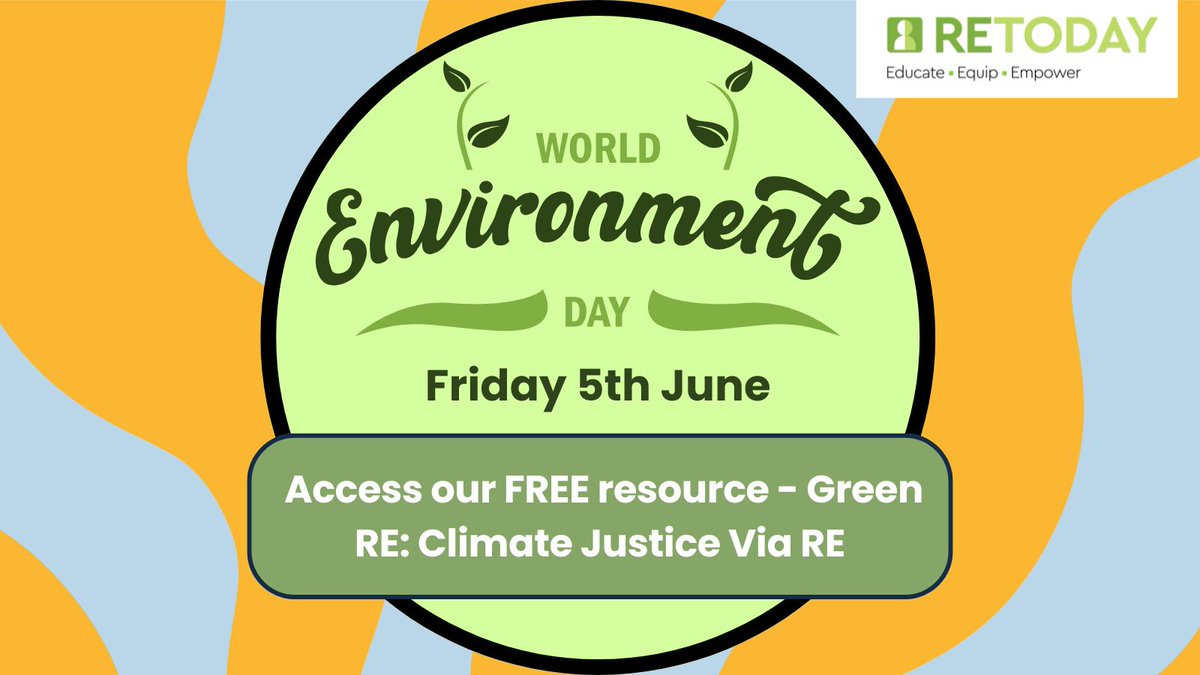RE_Today's tweet photo. Looking for ways to link RE with nature &amp; climate issues ahead of #WorldEnvironmentDay?

Explore GREEN RE, a free collection of ready-to-use resources designed to help teachers bring environmental themes into lessons.

https://t.co/7SJuB4GZPy

#TeachingResources #ClimateEducation https://t.co/9m3Ww8rZWG