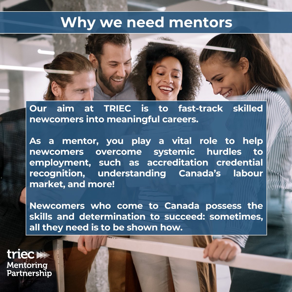 TRIEC's tweet photo. Calling IT professionals across Ontario!

Looking for a way to give back while growing your own career? Join the TRIEC Mentoring Partnership (TMP) and help shape the next generation of talent. Sign up today and make an impact: https://t.co/GymtgGLQhS

#TRIEC https://t.co/RhE8IVp9J0