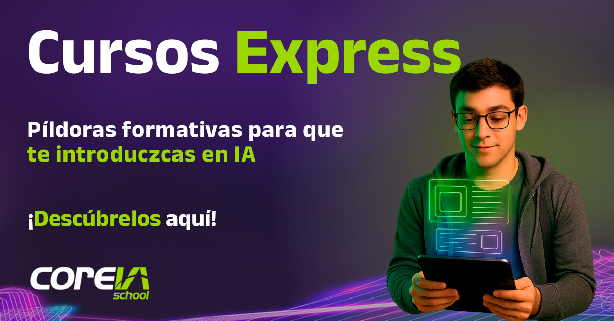 CoreNetworksSL's tweet photo. Los cursos express de IA que te ofrecemos desde #CoreIASchool son breves píldoras para introducirte en el terreno de la #InteligenciaArtificial.

¡Ideales para adquirir los primeros conocimientos que te lleven a dominar esta tecnología y sus herramientas!

https://t.co/Y0gHOmkJ0M https://t.co/Bfgc7zJWd6