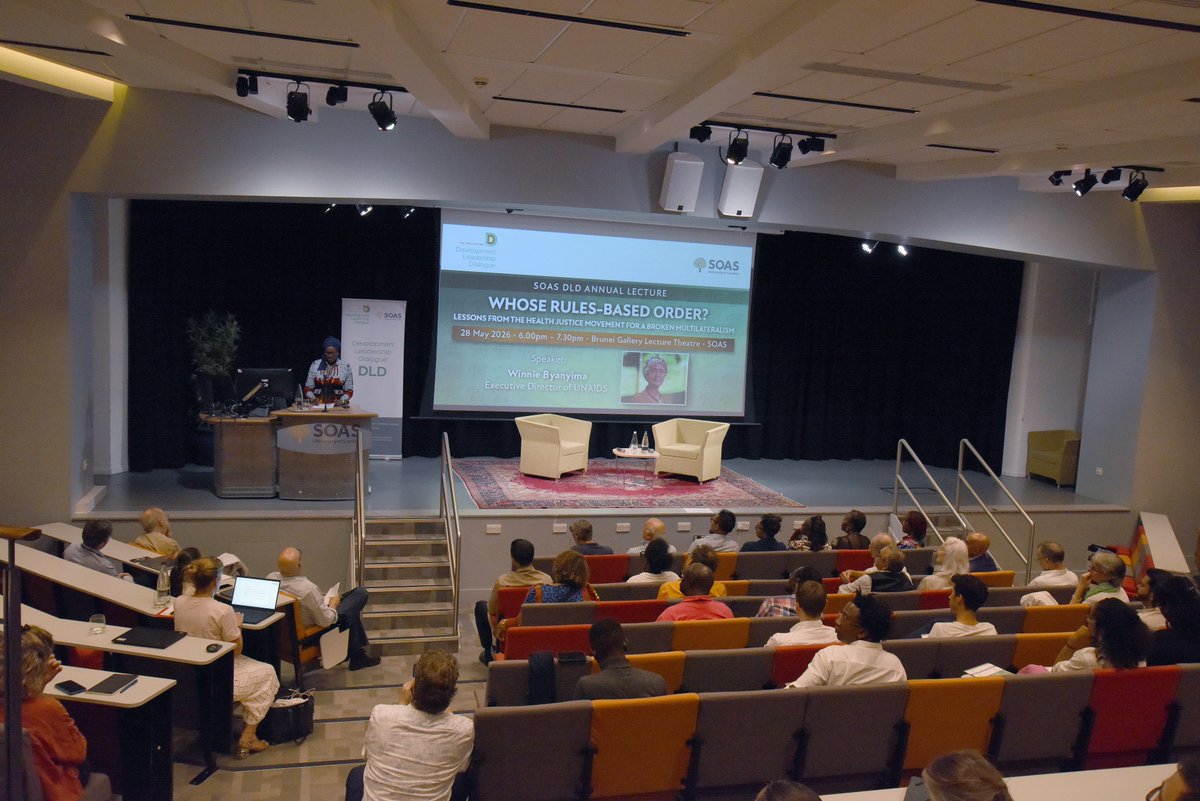 SOAS_DLD's tweet photo. 🌍Last Thursday @Winnie_Byanyima of @UNAIDS delivered a brilliant annual lecture for us @SOAS_DLD, arguing how lessons from the #HIV/#AIDS movement can help us address today's enduring health inequalities. 

➡️Keep your eye out for our video of the event, to be published soon! https://t.co/dU4A8SSWZF