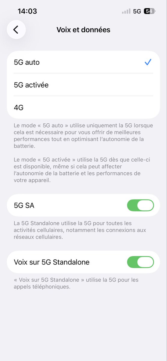 NoelTelco's tweet photo. Il y a bien la SA d’activée sur les 2ème SIM Orange https://t.co/0tOQOccIdy