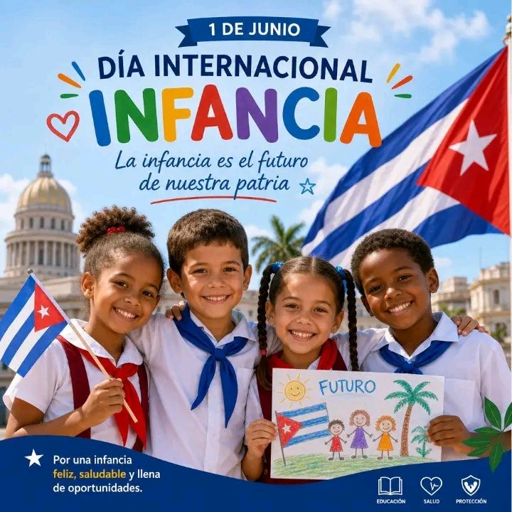 LogVanguardia's tweet photo. 🌱👧👦 Hoy celebramos el Día Internacional de la Infancia.

La niñez es el tesoro más grande de la patria: merecen salud, educación y un futuro lleno de esperanza.

✨ Por una Cuba donde cada niño crezca con dignidad y alegría tenemos q darlo todo 🇨🇺

#Cuba 
 #100AñosConFidel https://t.co/TESCtLsAGZ