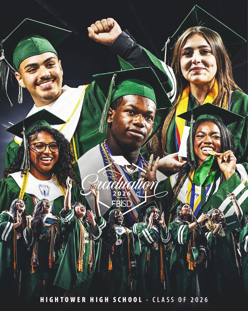 FortBendISD's tweet photo. Congratulations, Hurricanes!        

The Hightower High School Class of 2026 graduation photo gallery is now live! Relive the excitement, celebrate the memories, and share your favorite moments from the unforgettable day.            

📸 https://t.co/ed9eNbSnnq https://t.co/PQ3qea9HIL