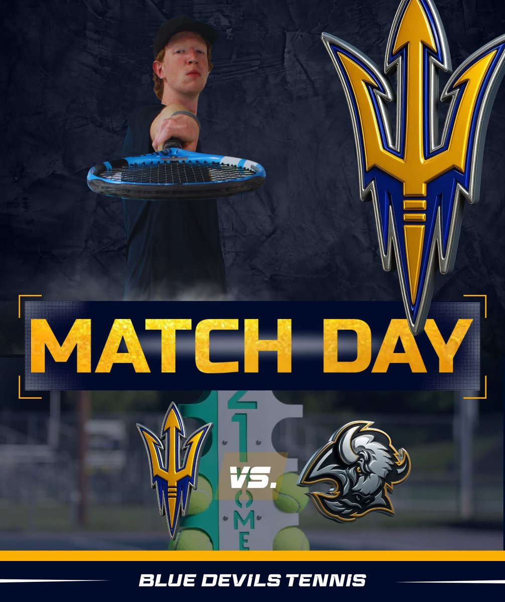 GCHSBlueDevils's tweet photo. 🚨 MATCH DAY 🚨

🏆 2026 Region 1C/2C Singles Tournament
🔱 Varsity Boys Tennis 🎾
🆚 #4 Floyd County Buffaloes 🦬
🕰 8:30 a.m.
📍 Virginia Tech 

Swecker opens up the Singles Tournament against Floyd County in the Quarterfinals! 🔱 https://t.co/pcUUKxJ7tb