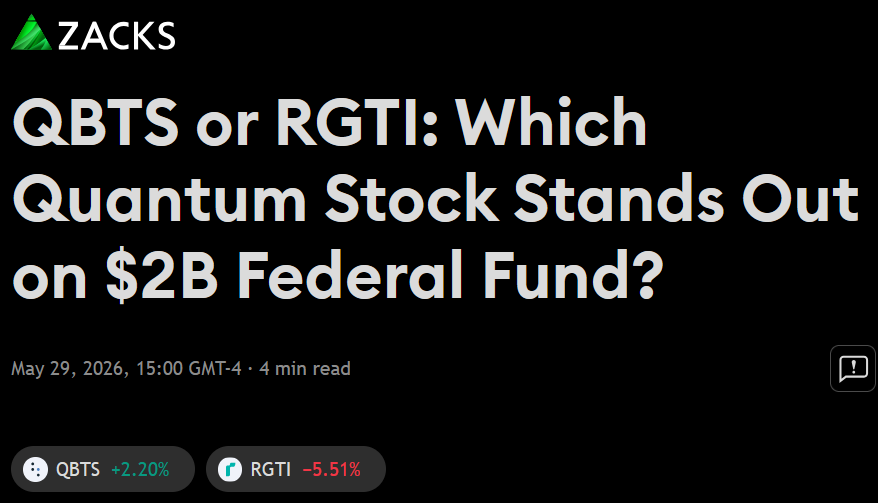 MicrophoneDrop's tweet photo. "With a Zacks Rank #3 (Hold) for $QBTS versus a Zacks Rank #4  (Sell) for $RGTI, investors may consider holding $QBTS while avoiding or  reducing exposure to $RGTI at current levels." 🤔 https://t.co/hMTovScAe2