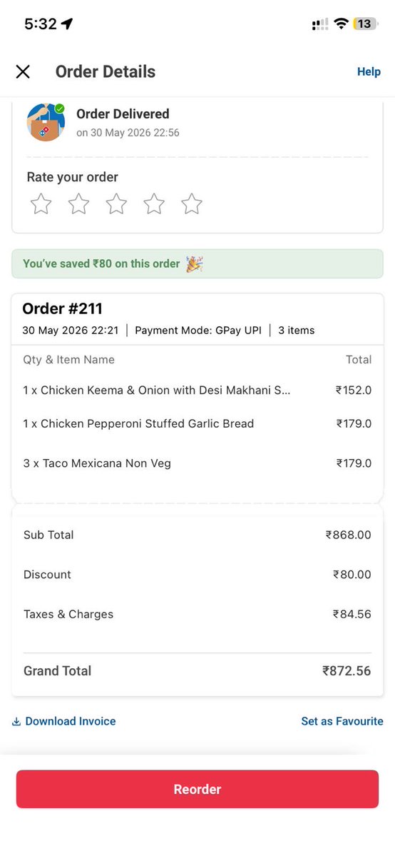 Vitus_Rodrigo's tweet photo. @dominos_india This has been happening repeatedly. I am a regular at dominos. My previous order was incomplete but still no resolution has been provided yet.  From this i din’t receive 1 x garlic bread &amp; 1 x Taco. https://t.co/soel7gGgE1