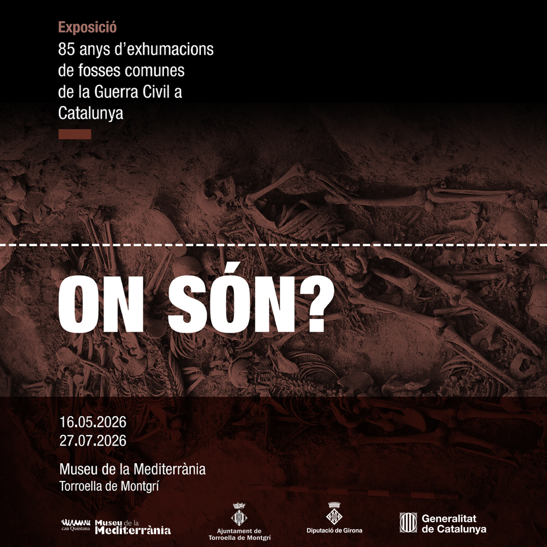MdlMediterrania's tweet photo. ✨ Aquest juny us esperem per descobrir i imaginar nous relats des del Museu de la Mediterrània 

🎨 Artistes sota la catifa - Dijous 11 de juny, 19 h
🧒 El Casalet del Museu - 📅 Del 22 al 30 de juny
📖 Exposició On són? 85 anys d'exhumacions de fosses comunes de la Guerra Civil https://t.co/a7zbFovHuf