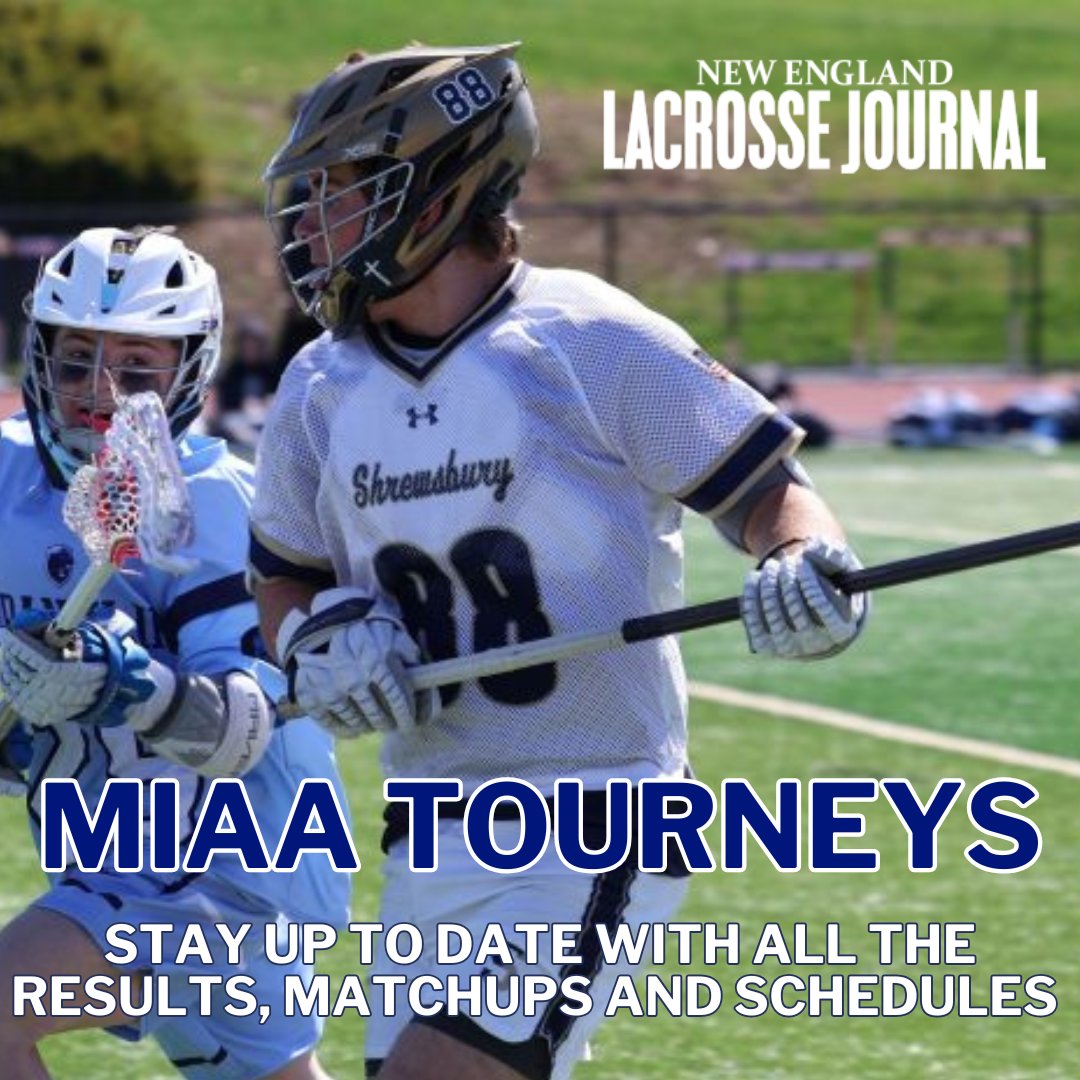 NELaxJournal's tweet photo. The @MIAA033 boys state tournaments are moving into their rounds of 16. Stay up to date with all the results and matchups here
▶️https://t.co/qu0vJwFEEz https://t.co/SDcY2gL11o