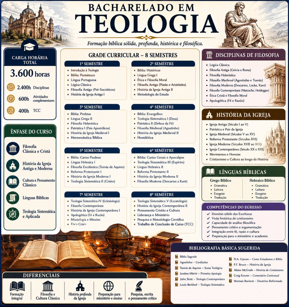 archelogosethos's tweet photo. O que se estuda em um curso de Teologia? Denominacões sérias não ordenam pastores sem teologia, sabatina e comissão de ética. https://t.co/E7a7NxeTwg