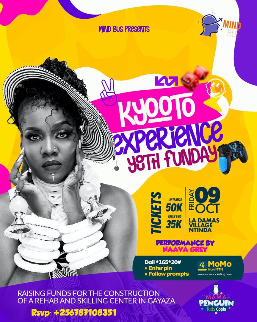 mindbusug's tweet photo. Join us on 9th Oct 2026 at La Damas Village, Ntinda for a fun-filled youth event featuring Naava Grey, games, networking, mental health conversations & more. 💜

🎟️ Early Bird: 35K | Gate: 50K

All proceeds support the construction of a Rehab & Skilling Center in Gayaza.

📞 RSVP: +256 787 108 351 #MentalHealthMatters #YouthFunDay #MindBusUganda