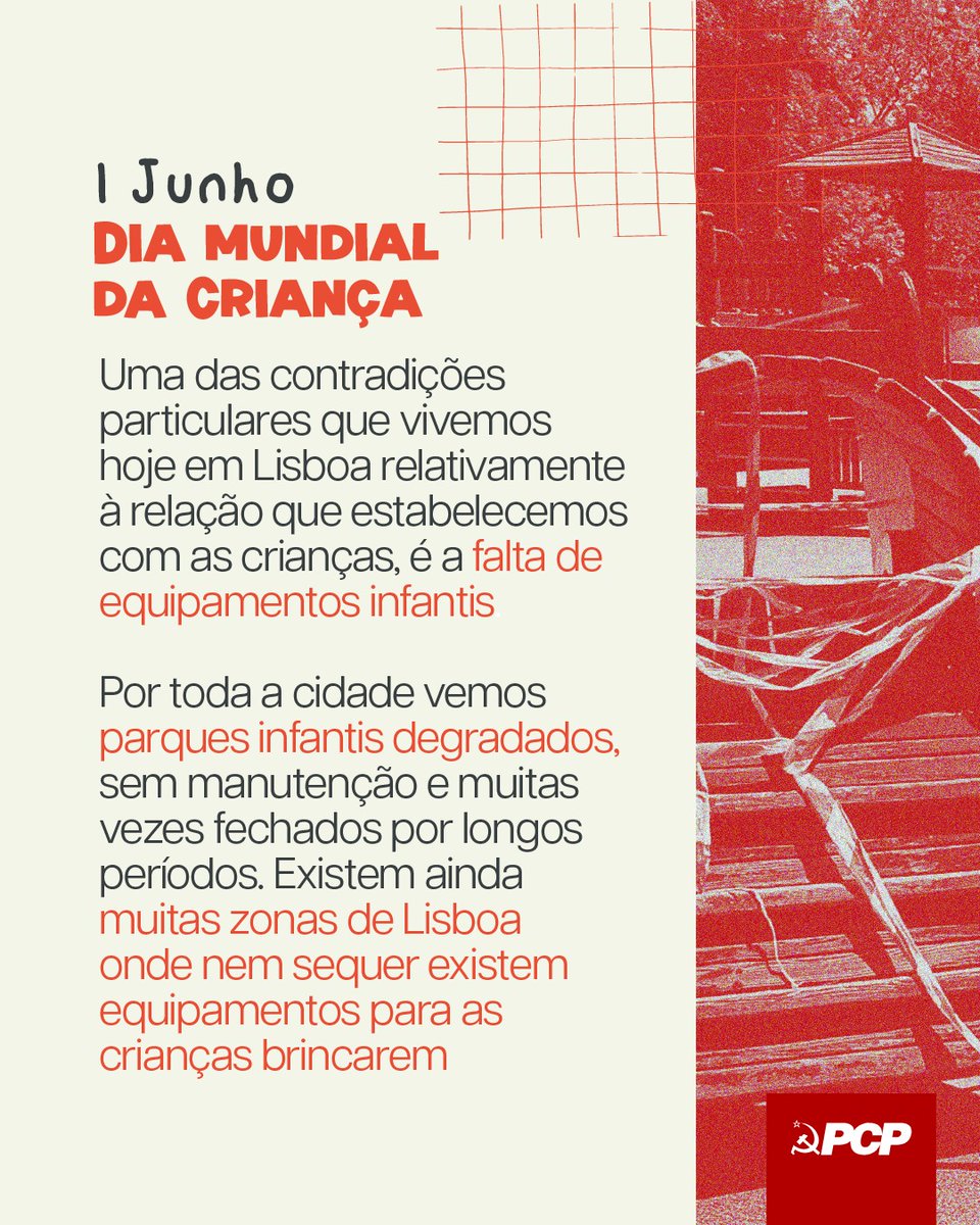 CduLisboa's tweet photo. Dia Mundial da Criança

Porque uma cidade para todos tem de ser inevitavelmente uma cidade para todas as crianças, damos hoje início a uma campanha de luta pelo direito a brincar!

🖇️ https://t.co/Uxs4UvDgCs