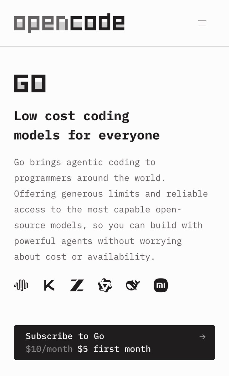 chribjel's tweet photo. OpenCode begs to differ https://t.co/OjYyt9d2T4