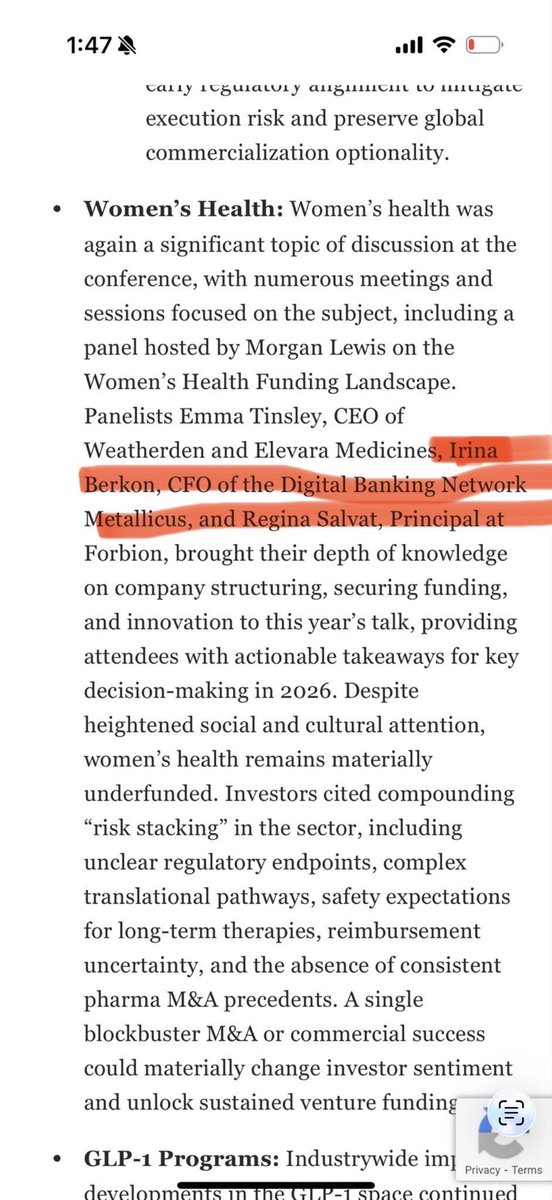 XPROGTDBN28's tweet photo. It's funny to me that Binance is making posts about healthcare running on the blockchain. Six months ago, at the 2026 J.P. Morgan Healthcare Conference, @IrinaBerkon, CFO of Metallicus, was discussing women's health and the future of healthcare.

What stands out is that.   @MetallicusTDBN seems to have its hands in so many different industries banking, real estate, shipping containers, art, and possibly even the stock market. Now healthcare appears to be another area of focus.

The crazy part is that most people have never even heard of Metallicus. Yet they continue to show up in conversations across multiple sectors. If they can gain a foothold in healthcare through their relationships with banks and credit unions, on top of everything else they're building, Metallicus will be in a very strong position moving forward.

Then there's @MarshallHayner . You've probably heard the saying, "It's not what you know, it's who you know." From the outside looking in, he seems to be extremely well connected and surrounded by influential people across finance, technology, and blockchain. Sometimes connections open doors that money alone can't, and it looks like he knows many of the right people. Here’s the source: https://t.co/6BgBWT3Dhj
