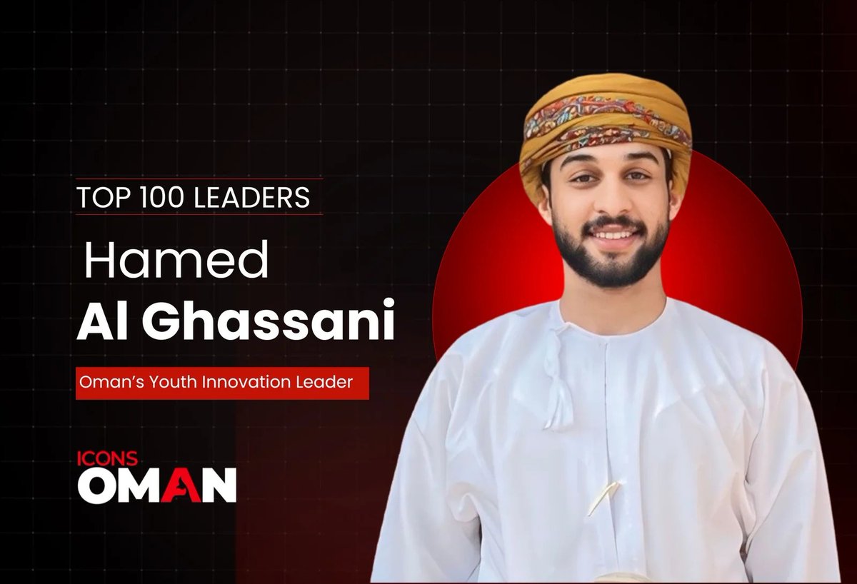 IconsOman's tweet photo. Hamed Al Ghassani: Empowering Innovation, Youth Development, and Community Impact in Oman
Youth Development Advocate | Engineering Innovator | Community Leadership Catalyst
Read More About Him;
https://t.co/Vx9JPoaO8p https://t.co/EAmCYtsORf