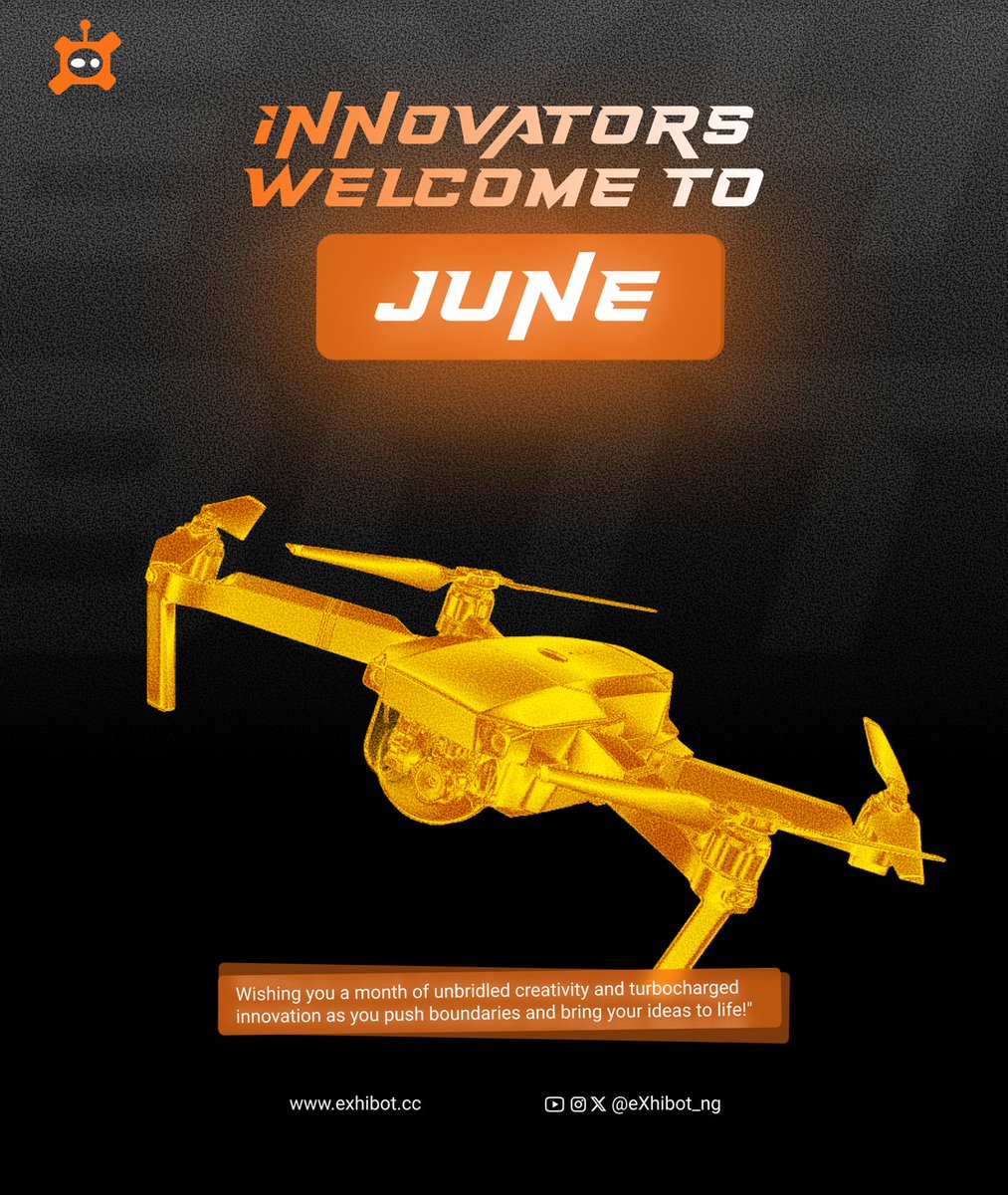exhibot_ng's tweet photo. Welcome to June! As we move further into the year, we're excited for new opportunities to innovate, and create impactful solutions through robotics.

Every step forward counts, and we're committed to building smarter technologies that shape the future. 

Happy New Month! 🚀🤖 https://t.co/6llD4qymXe