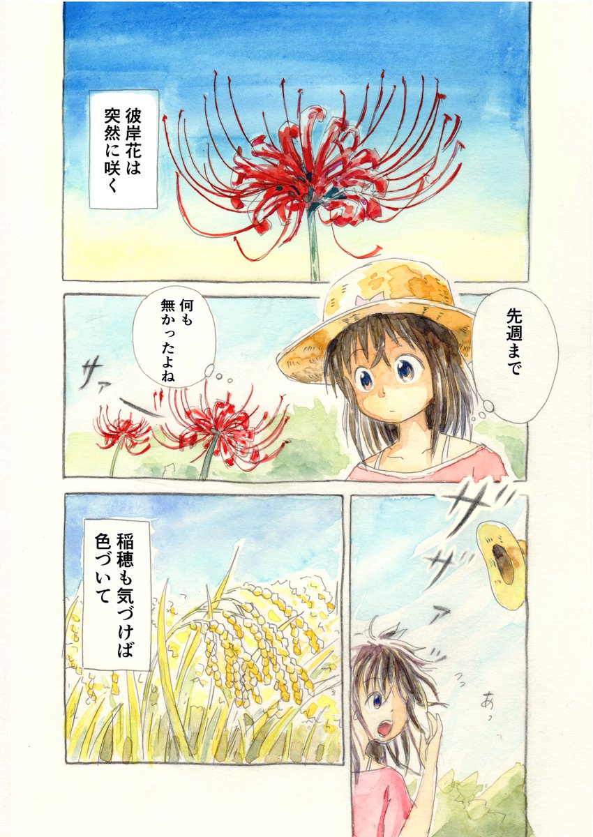 #すわ創作祭2026
6/20(土)11:00〜15:00
上諏訪駅前アーク諏訪3F内すわっチャオ
にて開催される「すわ同人創作祭」という一次創作オンリーイベントに参加します。

伊那谷を舞台に、狐の化身クズハさんとの交流を描いた透明水彩漫画「金の海、銀の海」シリーズを中心に既刊と新作小冊子を頒布予定です。 