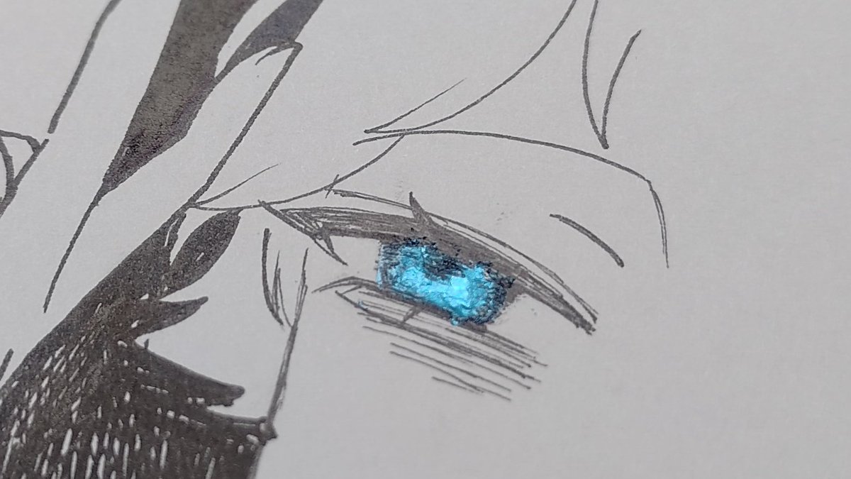 mitsudomoe03's tweet photo. 描かせていただきました
ウチハクという画材で瞳が箔押しになっています✨

何色か買ったので今後リアルイベントなどで使っていきます https://t.co/zGaMb2Tseq