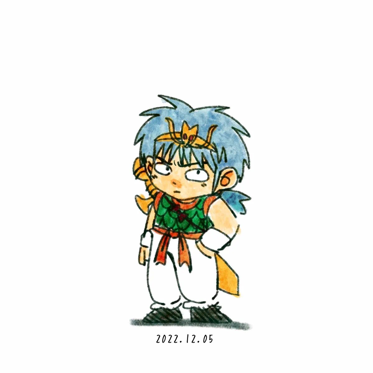 Huyudararu's tweet photo. 僕って頑張って龍神太郎のこと描いてたな https://t.co/ZeKHvcXXbH