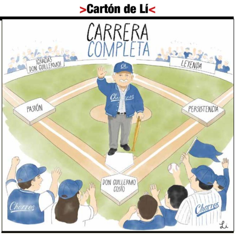 bourjack's tweet photo. El cartón de Li dedicado a un hombre muy apasionado del beisbol, don Guillermo Cosío a propósito del merecido homenaje que le hizo la directiva de Charros de Jalisco. https://t.co/CjoVLlNqLt