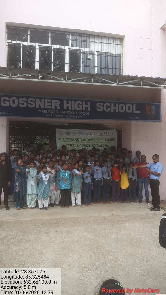 JBB_Ranchi's tweet photo. Jharkhand Biodiversity Board successfully conducted Mass Swacchata pledge to kick start the Swacchata Pakhawada campaign at Gossner High school Ranchi.

#WorldEnvironmentDay
https://t.co/qVoK8bsL9b https://t.co/i3mHzMXzQm
