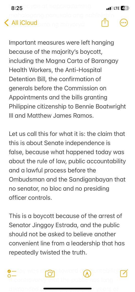 nimfaravelo's tweet photo. Statement ng Senate Minority Bloc (SB 11): They (majority bloc) did not even have the courtesy to inform us when they ignored the rules, and could not extend the basic decency of telling the minority that they had no intention of convening. @dzbb https://t.co/eFIOOeyA77