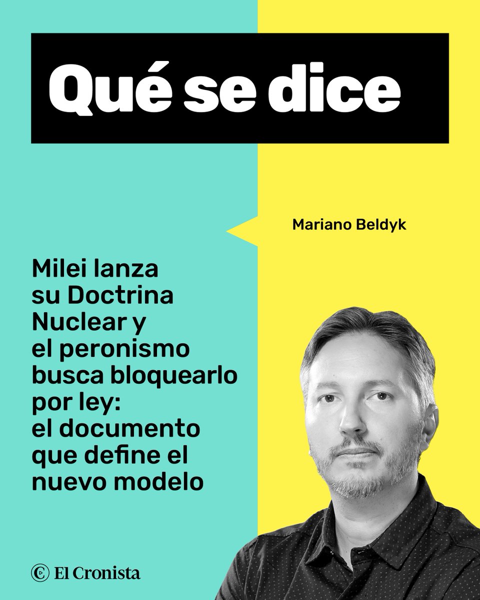 Cronistacom's tweet photo. NUEVA DOCTRINA NUCLEAR

El Gobierno presenta los lineamientos que revisan la histórica estrategia nacional. Las nuevas claves para definir exportaciones, inversión privada y viabilidad. Dónde ubica al Estado y la incidencia del vector geopolítico.

Leé la nota de @MiBeldyk en este link: https://t.co/PW49uBSuG6