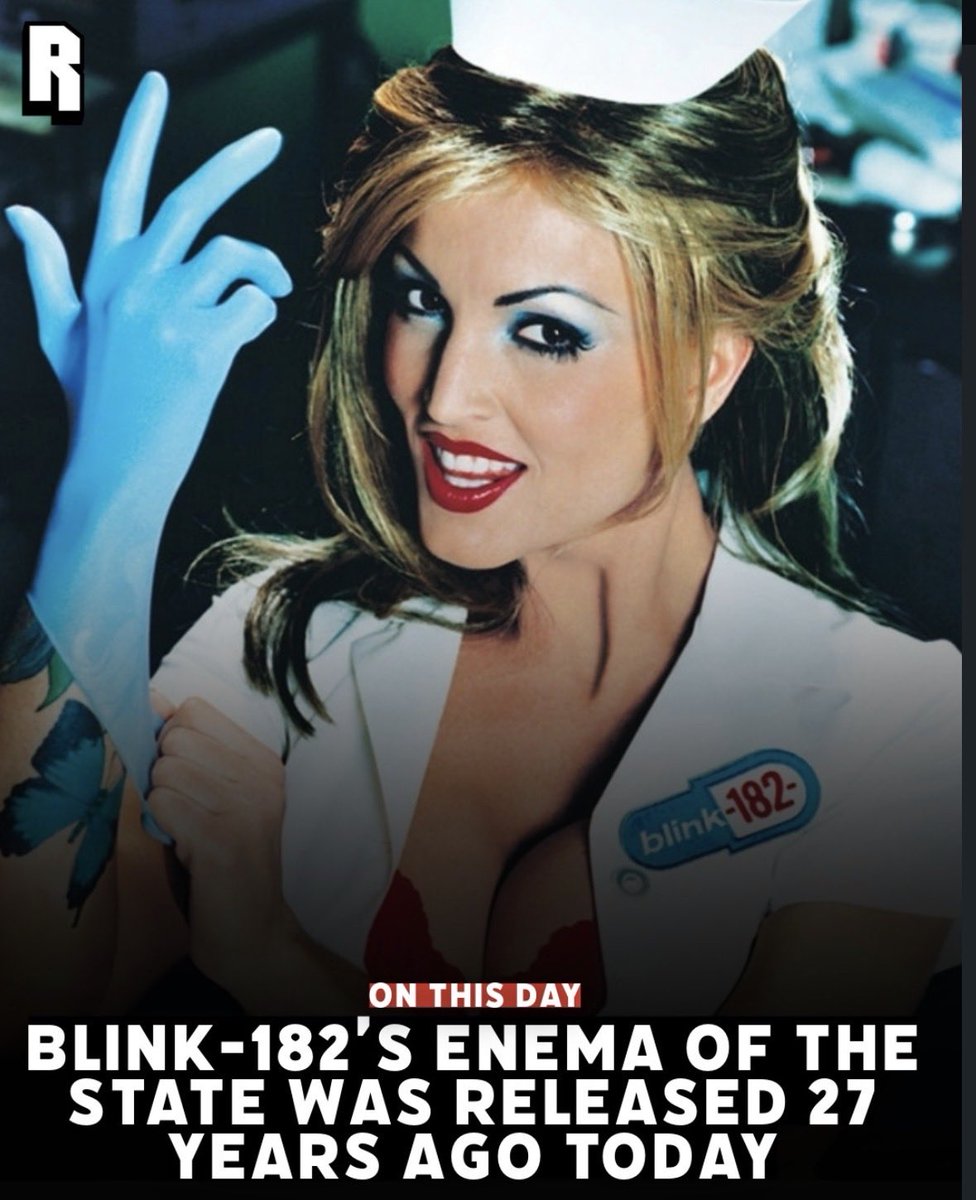 adoretheblink's tweet photo. Happy 27th anniversary to enema of the state https://t.co/IlZuqraWyl