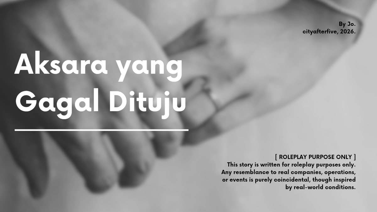 cityafterfive's tweet photo. ᅠ 

ᅠ 

— Tentang 𝙥𝙞𝙣𝙩𝙪 yang sengaja dibuka, 𝙚𝙜𝙤 yang diredam, dan sepotong 𝙟𝙖𝙨 𝙝𝙞𝙩𝙖𝙢 yang abadi sebagai kenangan 𝙩𝙖𝙣𝙥𝙖 upacara.

ᅠ 

ᅠ https://t.co/QFHox1W0VK