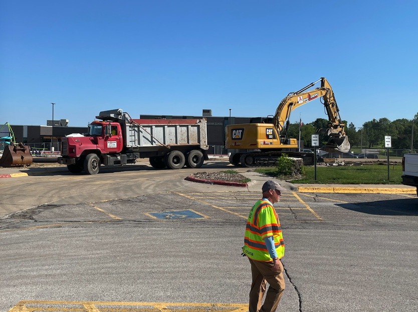 Westside66's tweet photo. Westgate Elementary is receiving a few finishing touches over the summer months.
Crews are breaking up and removing the parking lot and oval – and new playground equipment is being assembled.
 
#WeAreWestside https://t.co/y0794MA32A