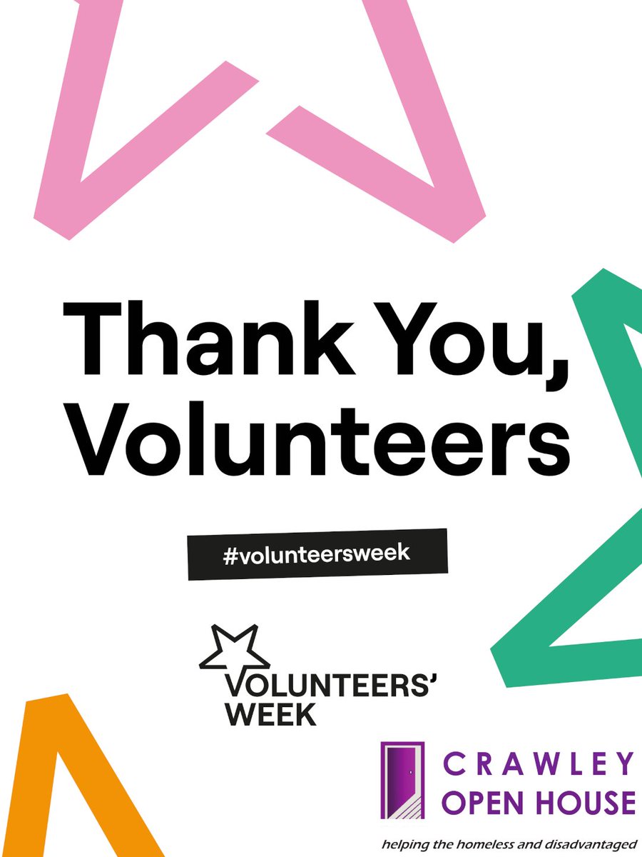 CrawleyOpenHse's tweet photo. It’s #VolunteersWeek2026!  🌟We are joining charities across the UK to say a massive THANK YOU to our wonderful volunteers. Your time, energy, and expertise mean the world to us. Want to join them? There are so many ways to help. Get in touch today to learn more! 🙌 https://t.co/qmDWfU3FGN