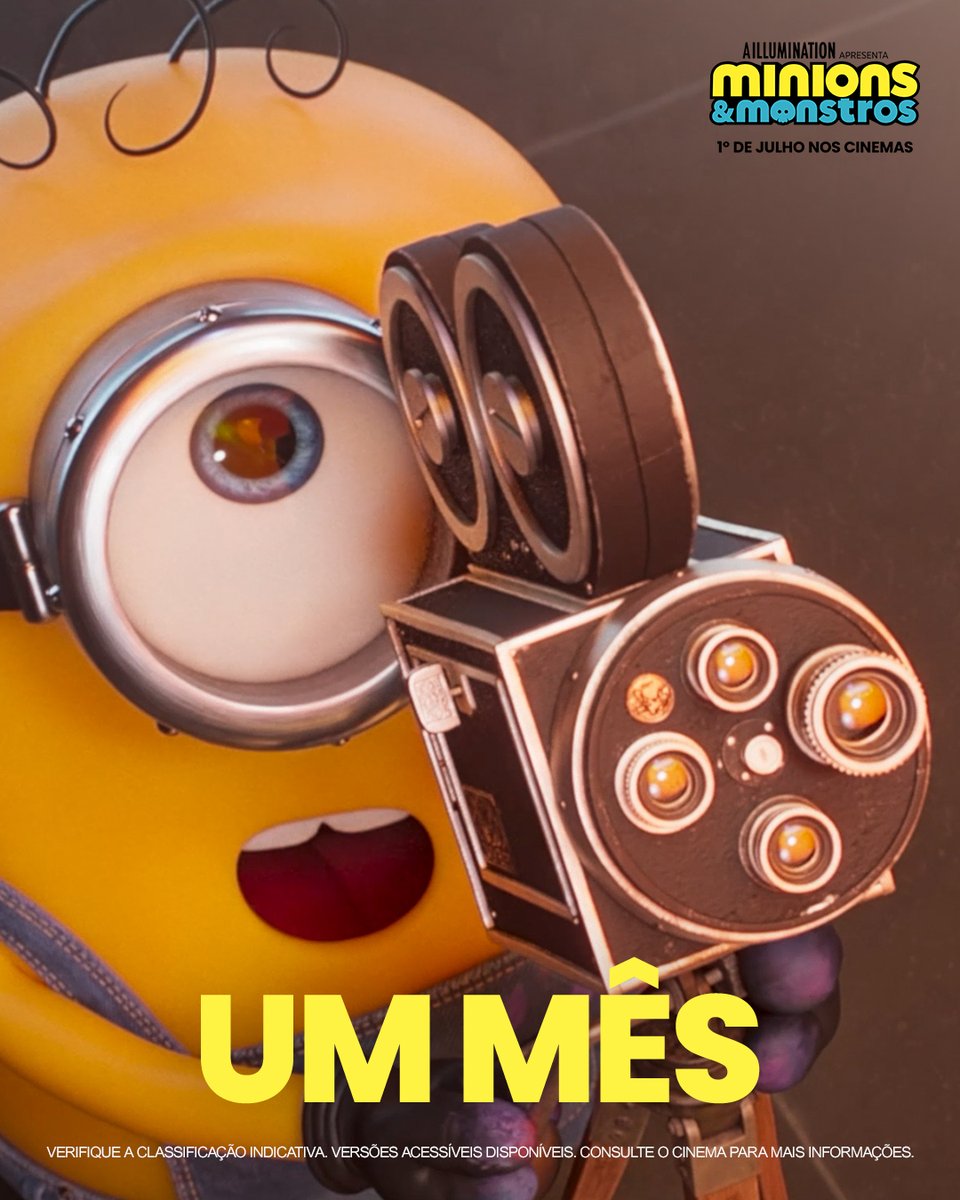UniversalPicsBr's tweet photo. De olho na ação (e muita comédia) com James, o pequeno cienasta. 

Assista #MinionsMontrosFilme nos cinemas em 01 de julho. https://t.co/fL3kU4iAQ3