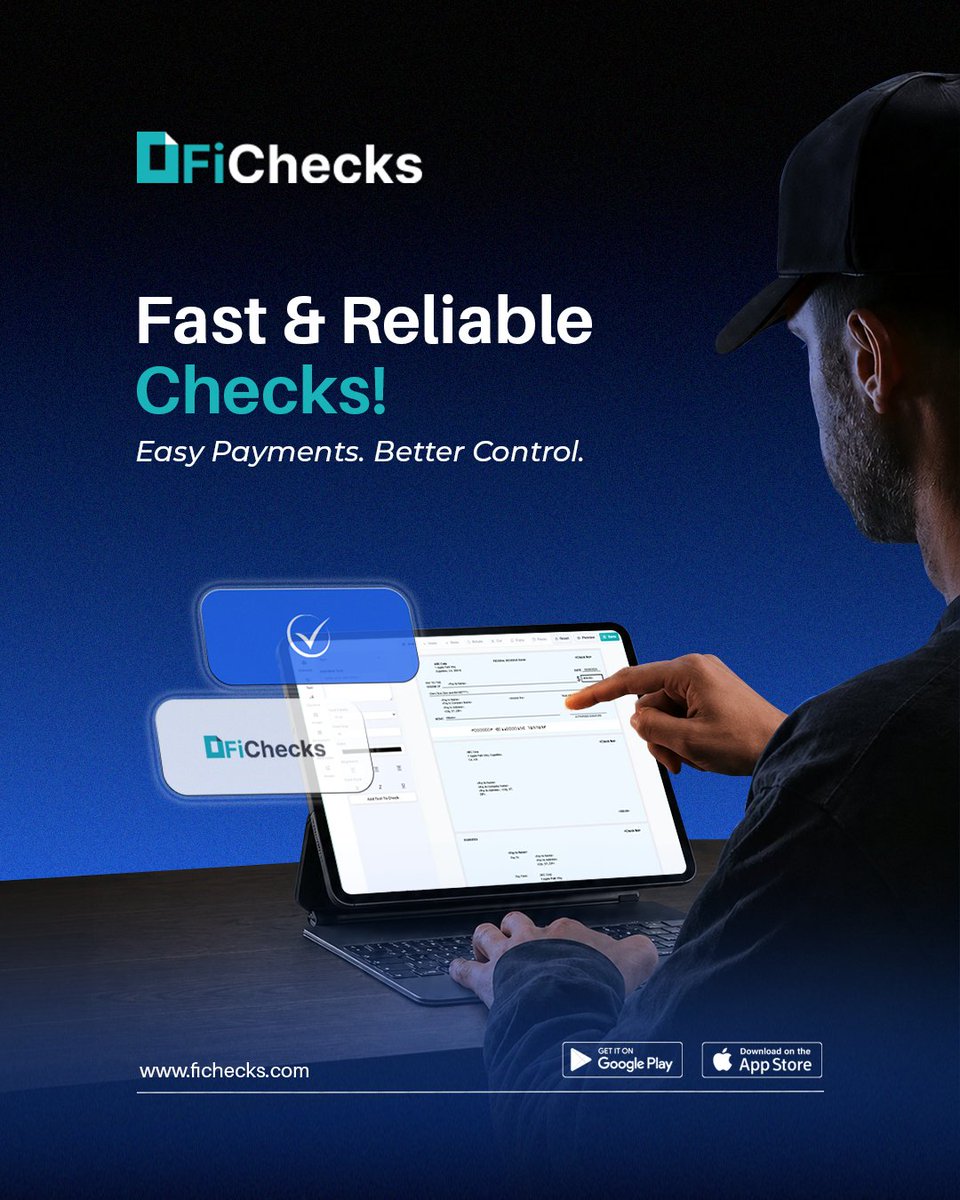 fichecks's tweet photo. Simplify business payments with FiChecks through secure eChecks, ACH transfers and easy payment management.
#fichecks #checkpayments #businesspayments https://t.co/omrxsFfRHq