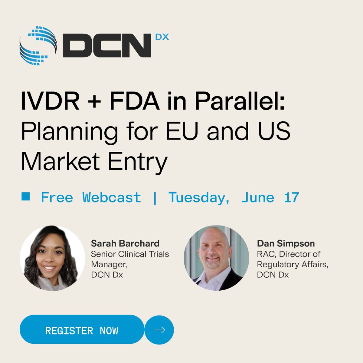 DCNDiagnostics's tweet photo. Join DCN Dx for a webcast with the Regulatory Affairs Professionals Society (RAPS) on parallel EU IVDR and US FDA regulatory planning for IVD devices.
Registration link in the comments.
#IVDR #IVD #RegulatoryStrategy #ClinicalStrategy #RegulatoryAffairs #Diagnostics #RAPS https://t.co/rxAyZp3FwN