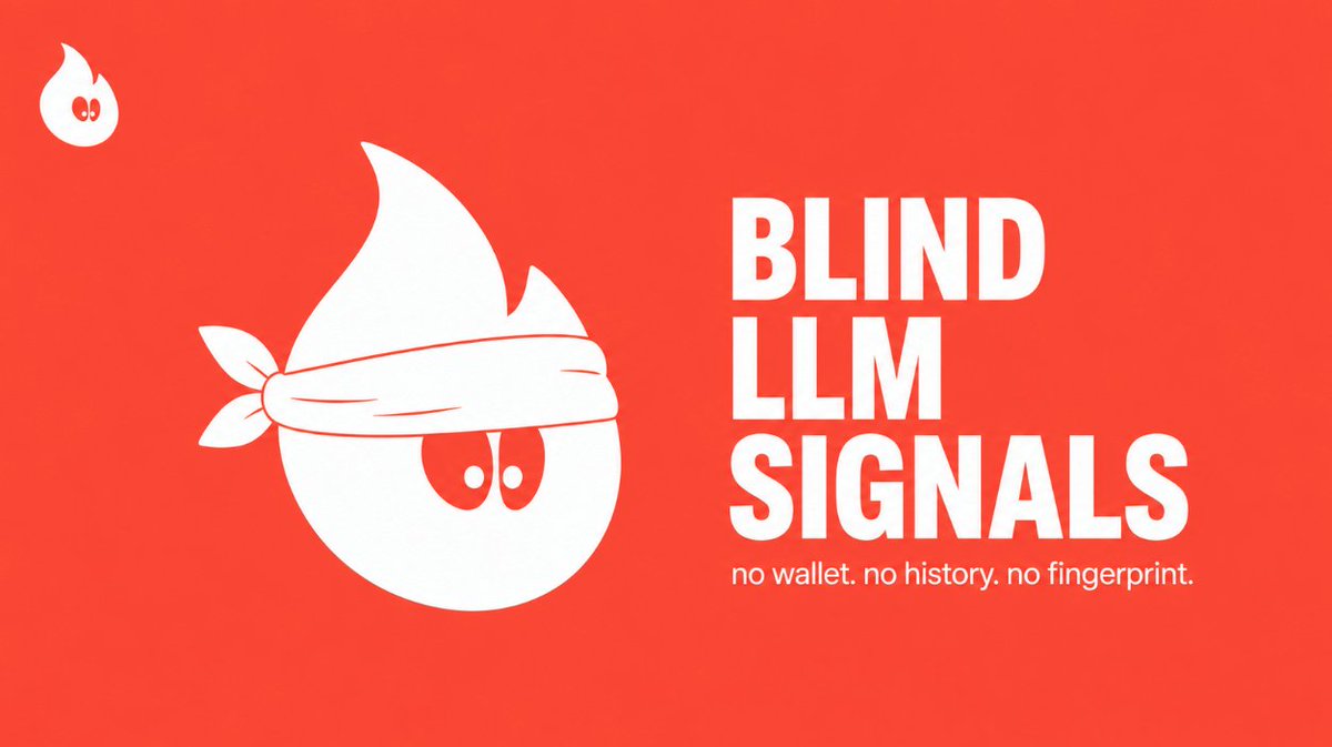 Pulperp's tweet photo. blind LLM signals:

every query to the LLM is sent without wallet metadata

no address. no position history. no strategy fingerprint.

the signal comes back with a PRIVACY_NOTE field that tells you
exactly what data was deliberately excluded from the query

that's what privacy by design actually looks like