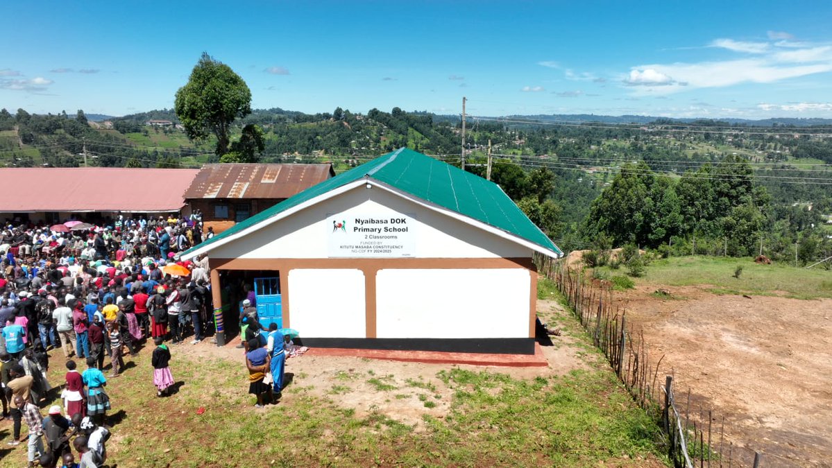 CGisairo's tweet photo. We were delighted to hand over two modern classrooms to the stakeholders of Nyaibasa Primary School in Gachuba Ward. As part of our commitment to improving educational infrastructure. https://t.co/7afTEZfcji
