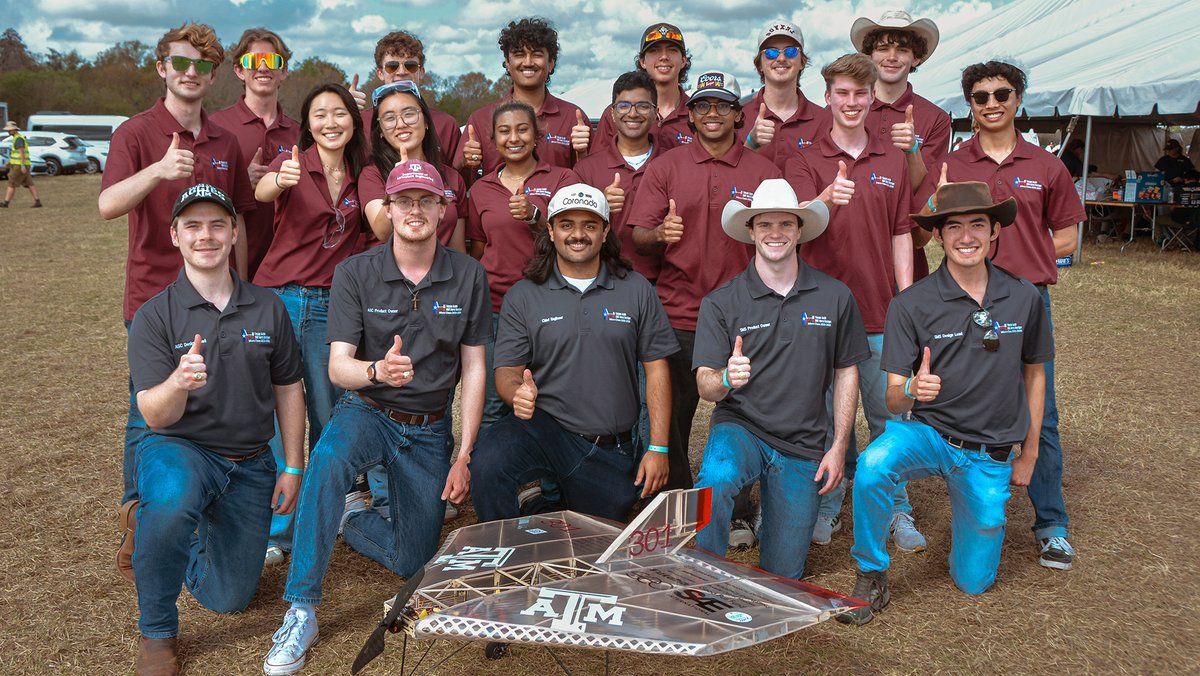 TAMUEngineering's tweet photo. Seven straight years of international success ✈️🏆

Aggie engineers on the SAE Aero Design team earned top‑10 finishes across multiple classes at the SAE Aero Design East Competition, competing against teams from around the world. Their continued success highlights the power of hands‑on aerospace engineering at Texas A&M!

🔗 https://t.co/mrPG5MATL9

#AggieEngineers #SAEAero #TAMUEngineering