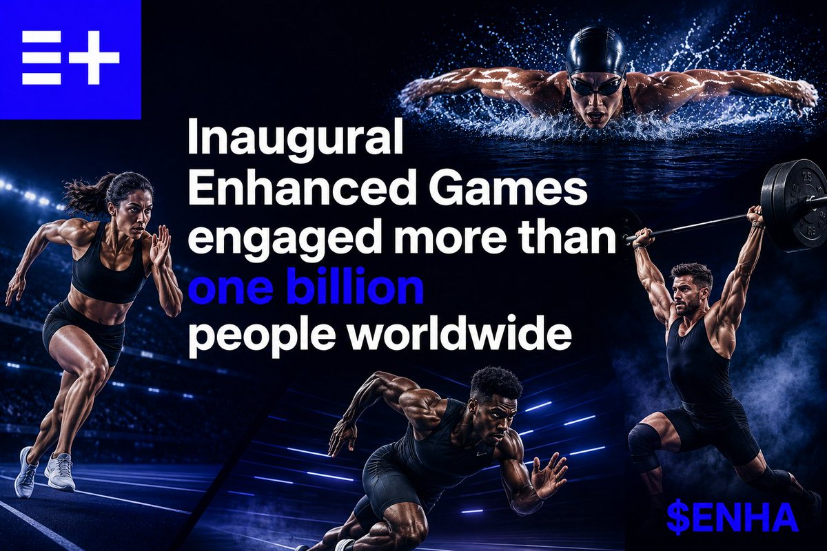 C_Angermayer's tweet photo. It's pretty crazy.

Our inaugural @enhanced_games engaged more than one billion (!) people worldwide. 

For several days, we dominated the global internet conversation. And these figures do not even include Roku streaming data, which Roku does not publicly disclose. Roku alone made the broadcast available to more than 100 million households across North America.

As I've said before, Enhanced Games is an extraordinary "attention and emotion" gathering machine. We now have the opportunity to convert this massive brand awareness into both sports-related revenues (sponsoring, future media rights) and consumer/telehealth revenues. 

What's even more remarkable is that all of this has been achieved with only marginal (media) investment, as a significant portion of the event itself is funded through sponsorships. 

Reaching this level of global brand awareness would typically cost a new sports league hundreds of millions, if not billions, of dollars. Instead, we've built it organically and efficiently - creating substantial value while preserving capital for our $ENHA investors.