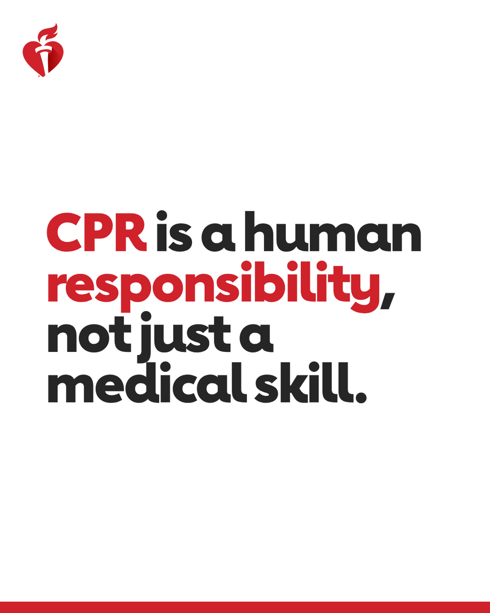 americanheartvt's tweet photo. When cardiac arrest happens, acting quickly can make all the difference.
#CPRWeek is an opportunity to learn the two simple steps of Hands-Only CPR. If you see a teen or adult collapse, call 911 and push hard and fast in the center of the chest. #NationOfLifesavers https://t.co/zM8cKZrLgS