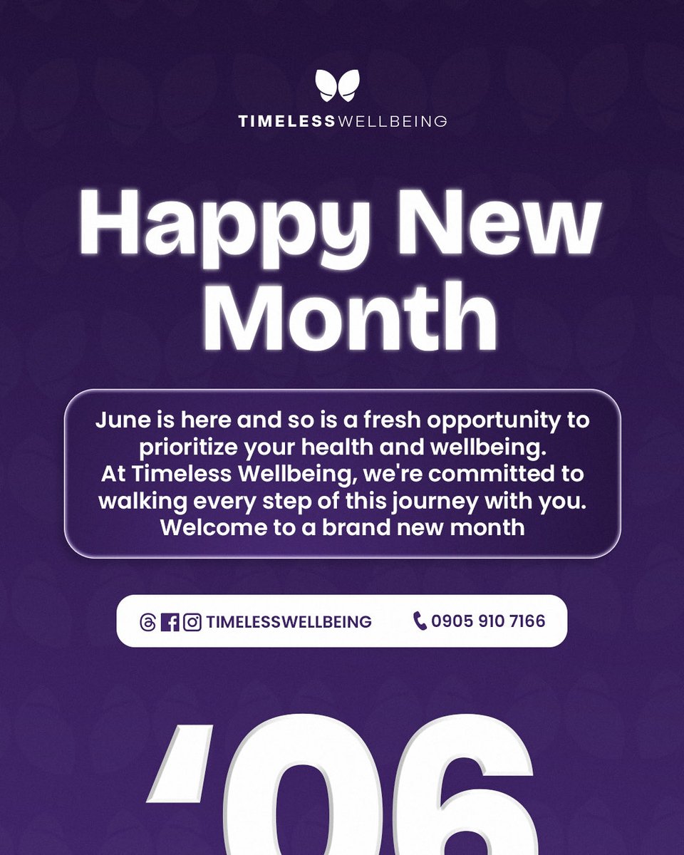 timelesswellbei's tweet photo. June is officially here, and it’s the perfect time to put your wellbeing first. 

What is one health goal you’re focusing on this month? 
👇👇👇

#TimelessWellbeing #NewMonthNewGoals #June2026 https://t.co/ZQ5LQya5u3