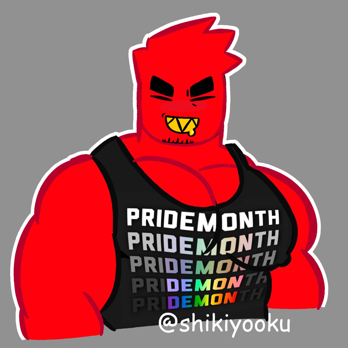 shikiyooku's tweet photo. happy pride y'all #bara https://t.co/S4jdBLx1Z6