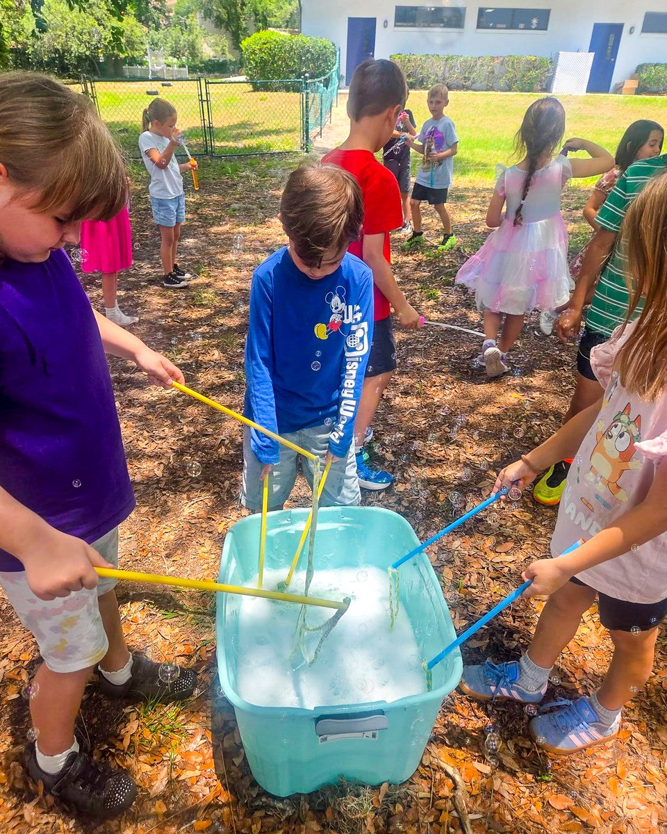 ChampionPrep's tweet photo. Our final K–2 Messy Science Lab of the school year was filled with bubbles, laughter, and hands-on learning! 🫧

Students explored the science behind bubbles before heading outside for an epic bubble party. What a fun way to wrap up such an incredible year together! 💙 https://t.co/LJuyqImafJ