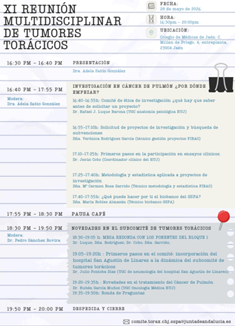 BiobancoDelSSPA's tweet photo. Personal del nodo provincial de Jaén han participado en la XI Reunión Multidisciplinar de Tumores Torácicos celebrada en @comjaen junto al resto de la Unidad de Investigación del @HospitalJaen. Una jornada centrada en ética, gestión de proyectos, metodología, ensayos clínicos,... https://t.co/yQlhBPNF7e