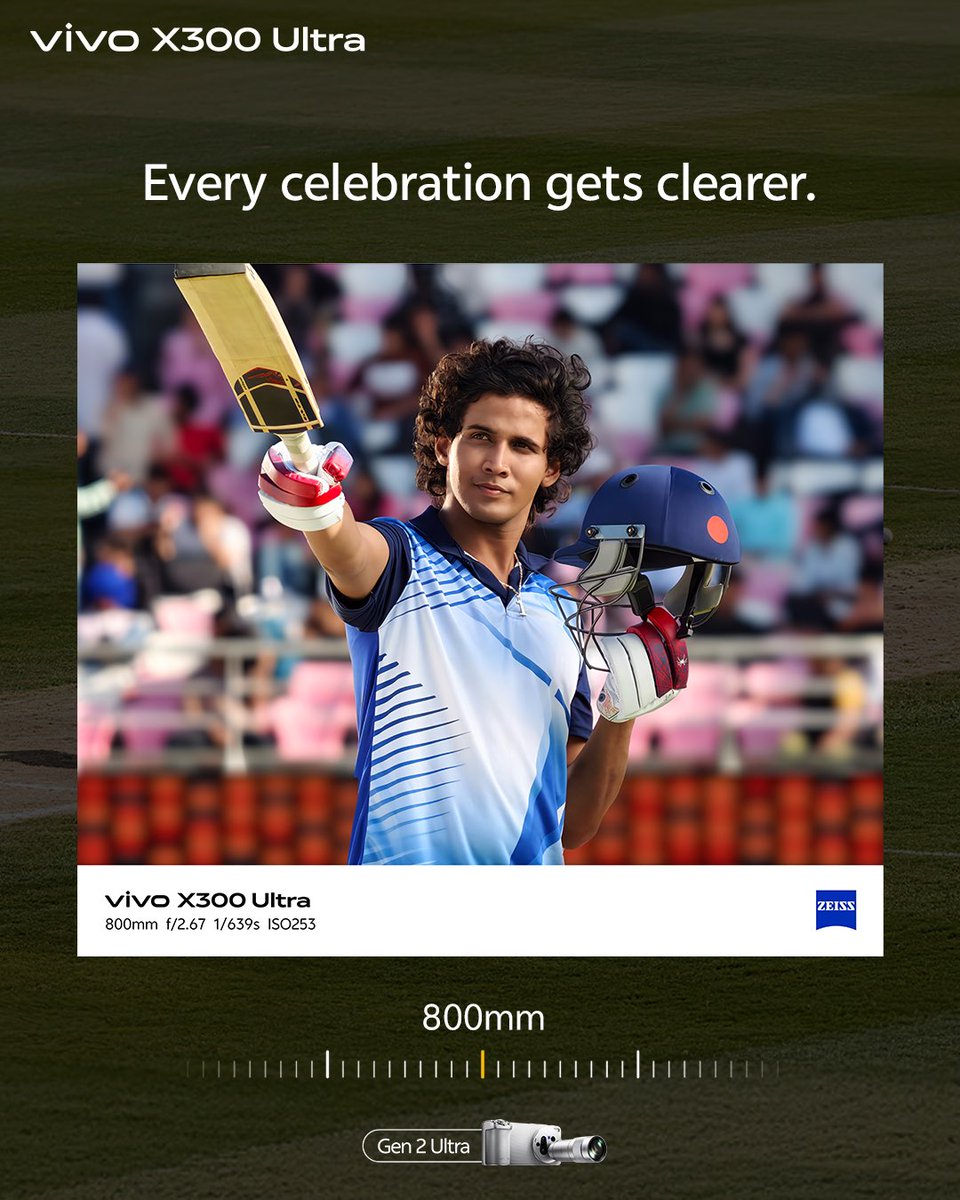 Vivo_India's tweet photo. The distance keeps changing.
The clarity doesn’t.

The #vivoX300Ultra with the Telephoto Extender captures moments from far away with detail that feels unbelievably close.
Get yours today, with some ultra good offers.

#vivoIndia #CreateLikeAPro https://t.co/tBdCZJ3TKT