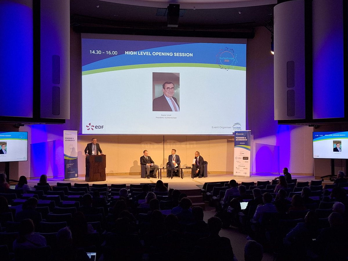 Nucleareurope's tweet photo. Nucleareurope President @xursat officially opens #NuclearEurope2026 !

Over the next two days, high-level policy makers, industry leaders and international organisation representatives will discuss the role of nuclear in the EU. Stay tuned! https://t.co/bPwBMvtDcr